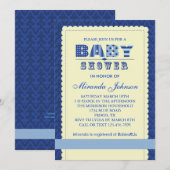 Elegant Baby Boy Shower Uitnodiging (Voorkant / Achterkant)