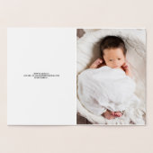 Elegant Baby Christening Aangepaste Foto Folie Kaarten (Binnen)