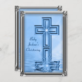 Elegant Baby Christening Uitnodigingen (Voorkant / Achterkant)