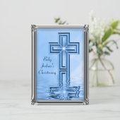 Elegant Baby Christening Uitnodigingen (Staand voorkant)