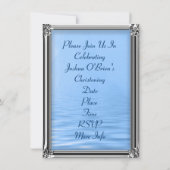 Elegant Baby Christening Uitnodigingen (Achterkant)