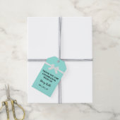 Elegant Baby & Co Black Teal Baby Shower Cadeaulabel (Met Touw)