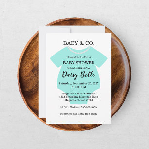 Elegant Baby & Co Zwarte Theekleurige Babyborrel Kaart