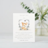 Elegant Baby Deer Floral Crest Elke dag Briefkaart (Staand voorkant)