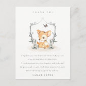 Elegant Baby Deer Floral Crest Elke dag Briefkaart (Voorkant)