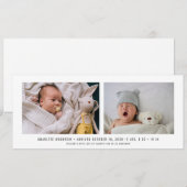 Elegant Baby Foto Collage Birth Announding (Voorkant / Achterkant)