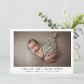 Elegant Baby Foto Collage Birth Announding (Staand voorkant)