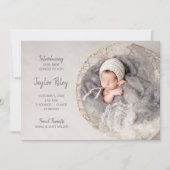 Elegant Baby Foto geboorteaankondiging (Voorkant)