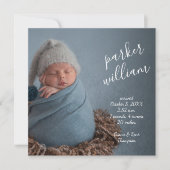 Elegant Baby Foto geboorteaankondiging (Voorkant)