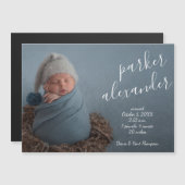 Elegant Baby Foto Magnetic Birth Announance (Voorkant / Achterkant)