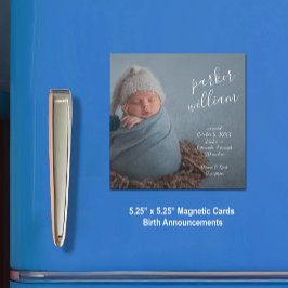 Elegant Baby Foto Magnetic Birth Announance