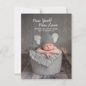 Elegant Baby Foto: Nieuwjaar geboortedatum (Voorkant)