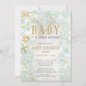 Elegant Baby Het is koude Baby shower buiten jonge Kaart (Voorkant)