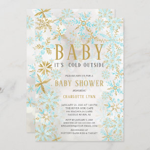 Elegant Baby Het is koude Baby shower buiten jonge Kaart