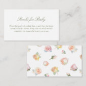 Elegant Baby in Bloom Baby Shower Books For Baby Informatiekaartje (Voorkant / Achterkant)