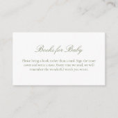 Elegant Baby in Bloom Baby Shower Books For Baby Informatiekaartje (Voorkant)