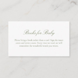 Elegant Baby in Bloom Baby Shower Books For Baby Informatiekaartje
