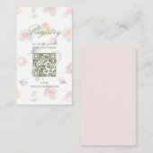 Elegant Baby In Bloom Baby Shower Registry Enclosu Informatiekaartje (Voorkant / Achterkant)