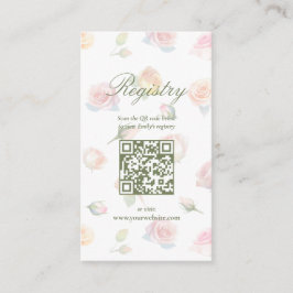Elegant Baby In Bloom Baby Shower Registry Enclosu Informatiekaartje