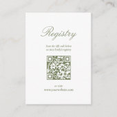 Elegant Baby in Bloom Baby Shower Registry Informatiekaartje (Voorkant)