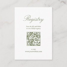 Elegant Baby in Bloom Baby Shower Registry Informatiekaartje