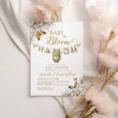 Elegant Baby in Bloom Floral Clothes Baby Shower Kaart