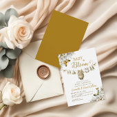 Elegant Baby in Bloom Floral Clothes Baby Shower Kaart