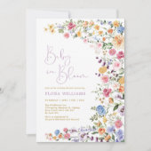 Elegant Baby in Bloom Wildflower Baby shower Kaart (Voorkant)