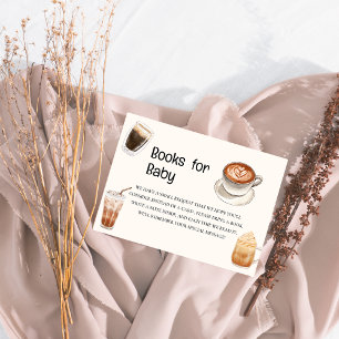 Elegant Baby is het brouwen van koffie baby shower Informatiekaartje