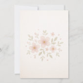 Elegant Baby Meisje Douche uitnodiging-  Roze Kaart (Achterkant)