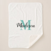 Elegant baby name monogram small sherpa blanket sherpa deken (Voorkant)