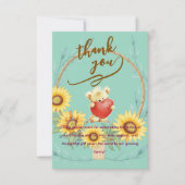 Elegant Baby personalized Flat Thank You Card Bedankkaart (Voorkant)