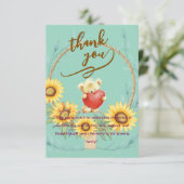 Elegant Baby personalized Flat Thank You Card Bedankkaart (Staand voorkant)