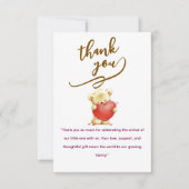 Elegant Baby personalized Flat Thank You Card Bedankkaart (Voorkant)