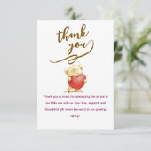 Elegant Baby personalized Flat Thank You Card Bedankkaart (Staand voorkant)