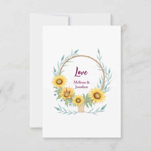 Elegant Baby personalized Flat Thank You Card Bedankkaart (Achterkant)