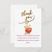 Elegant Baby personalized Flat Thank You Card Bedankkaart (Voorkant / Achterkant)