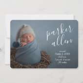Elegant Baby Photo Collage Birth Announcements Aankondiging (Voorkant)