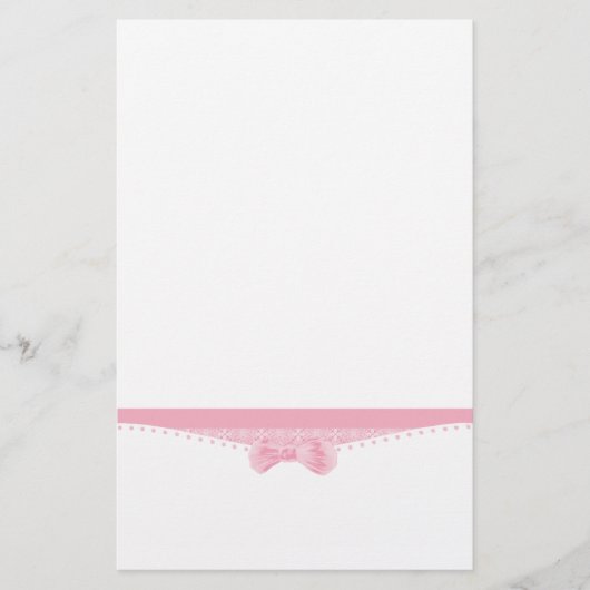 Elegant Baby Pink Briefpapier (Voorkant)