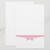 Elegant Baby Pink Briefpapier (Voorkant / Achterkant)