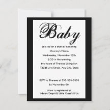 Elegant Baby Script Baby shower Invitation