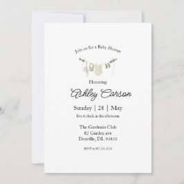 Elegant Baby shower Aankondiging Kaart