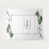 Elegant Baby shower achtergronden groen Wandkleed (Voorkant (horizontaal))