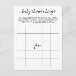 Elegant Baby shower Bingo Kaart Game Briefkaart