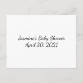 Elegant Baby shower Bingo Kaart Game Briefkaart (Achterkant)