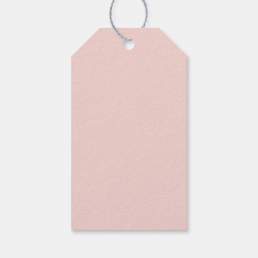 Elegant Baby shower Blush Roze Bloemen Custom Cadeaulabel (Achterkant)