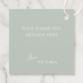 Elegant Baby shower dank u Bedankjes Labels (Achterkant)