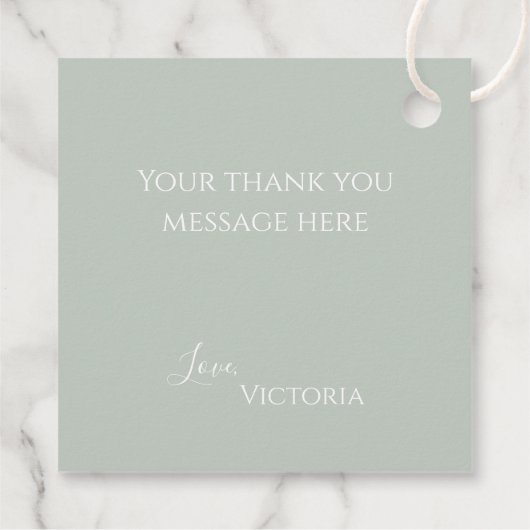 Elegant Baby shower dank u Bedankjes Labels (Achterkant)