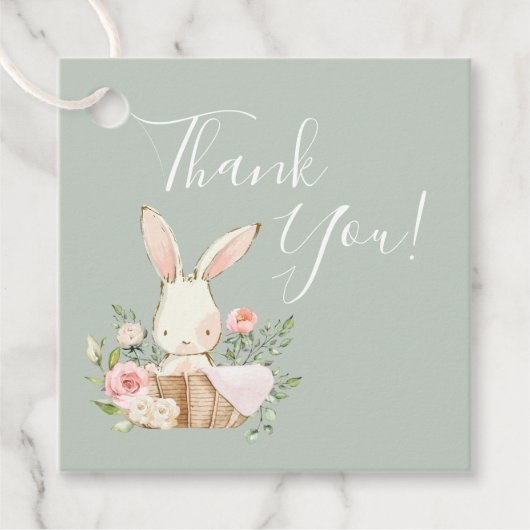 Elegant Baby shower dank u Bedankjes Labels (Voorkant)