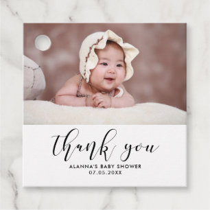 Elegant baby shower dank u bedankjes labels